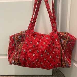 RETIRED Vera Bradley Duffle “Provincial Red”